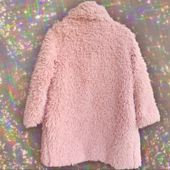 Pink faux fur shaggy jacket - Picture 3 of 6